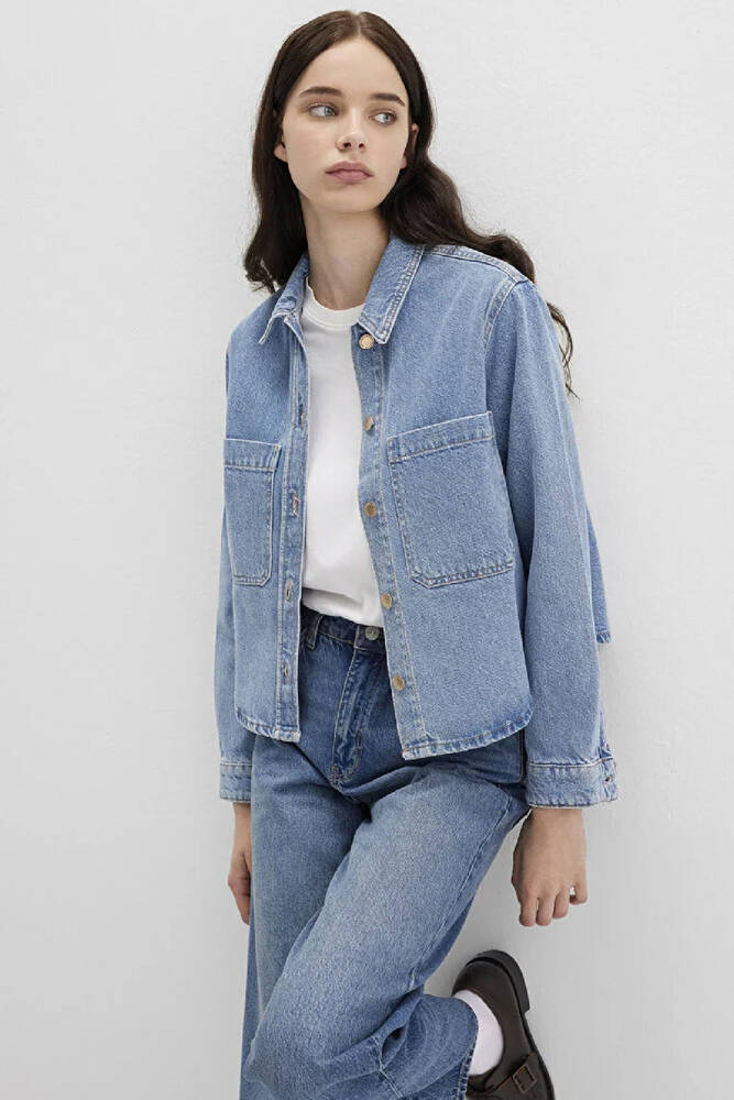 Kadın Paola Premium Denim Gömlek 1210779-89212 Mavi 