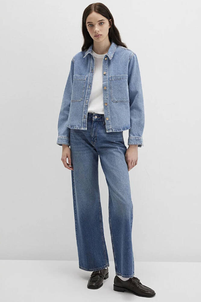 Kadın Paola Premium Denim Gömlek 1210779-89212 Mavi 