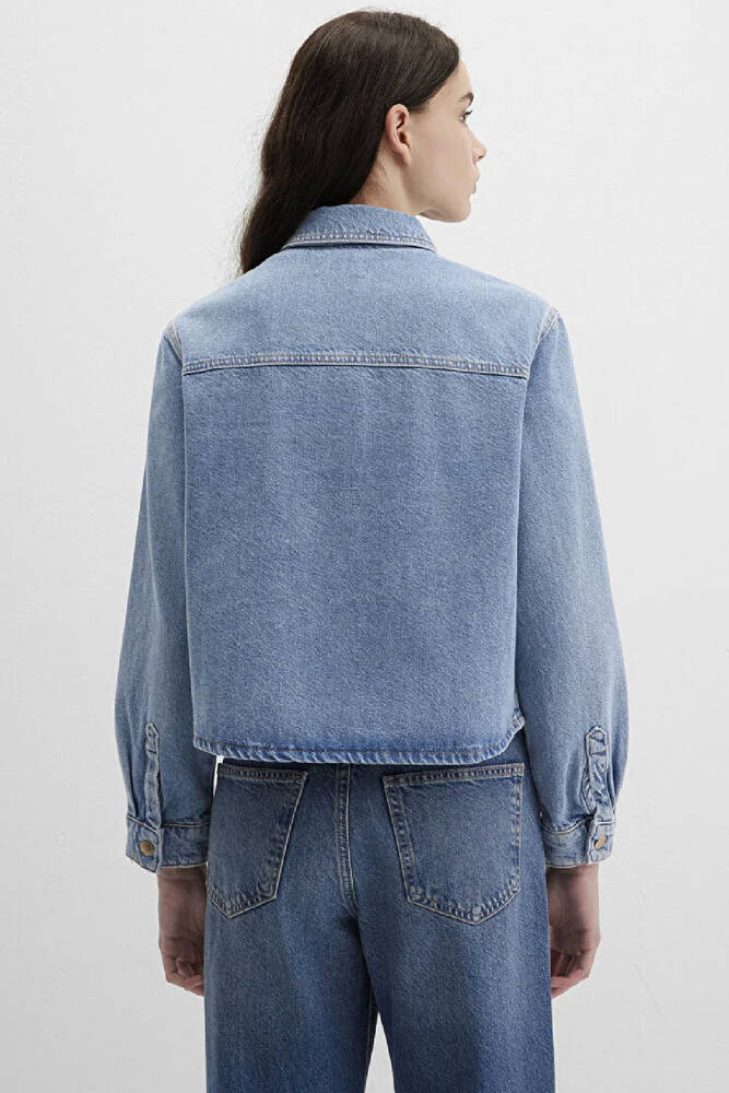 Kadın Paola Premium Denim Gömlek 1210779-89212 Mavi 