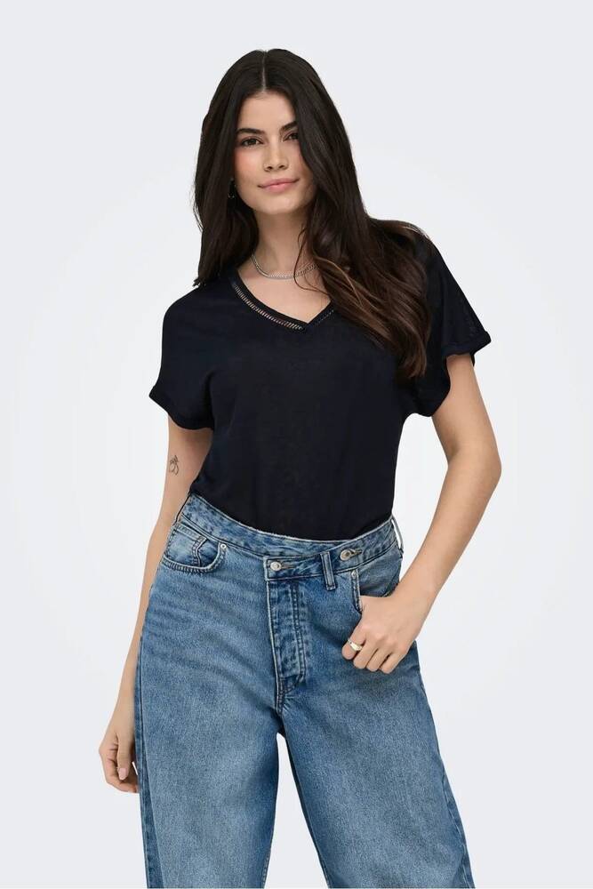 Kadın Penny V Yaka Bluz 15371500 Lacivert 