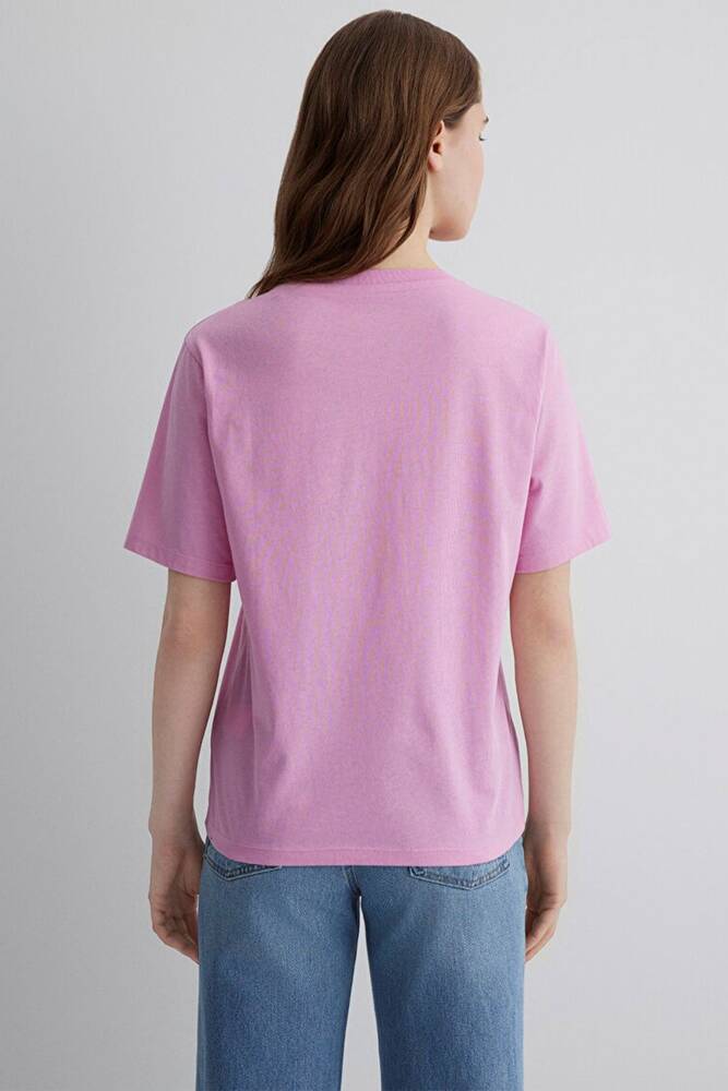 Kadın Plaj Baskılı Tişört 1613174-70972 Pembe 