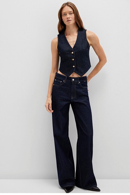 Kadın Polına Denim Yelek 1110754-90555 Lacivert (2)