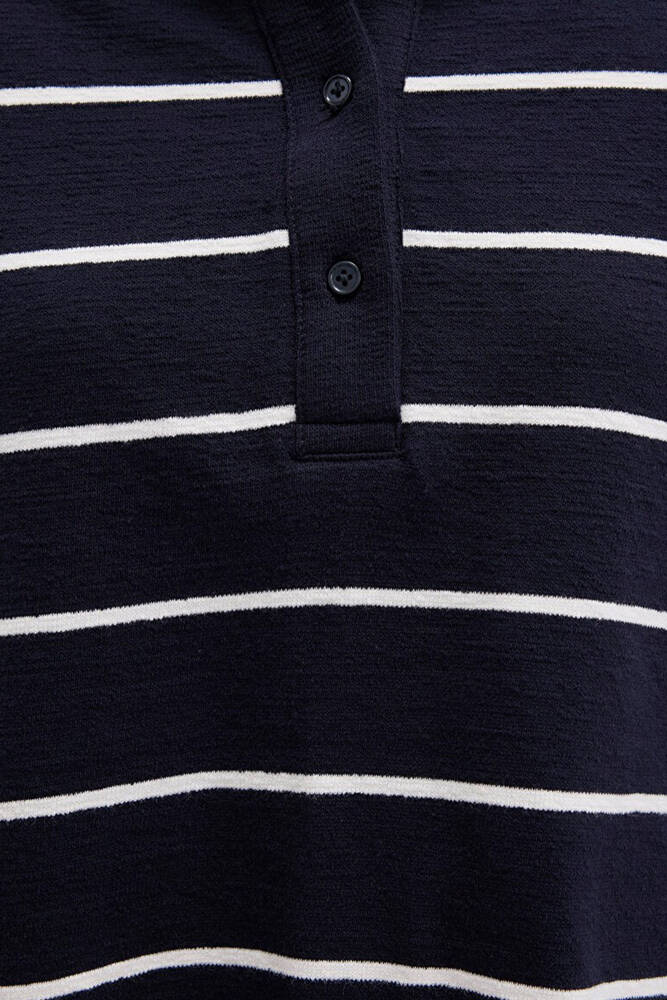 Kadın Polo Yaka Penye 1612813-87988 Lacivert 