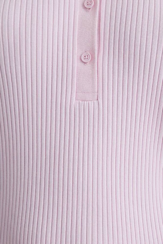 Kadın Polo Yaka Tişört 1613120-71008 Pembe 