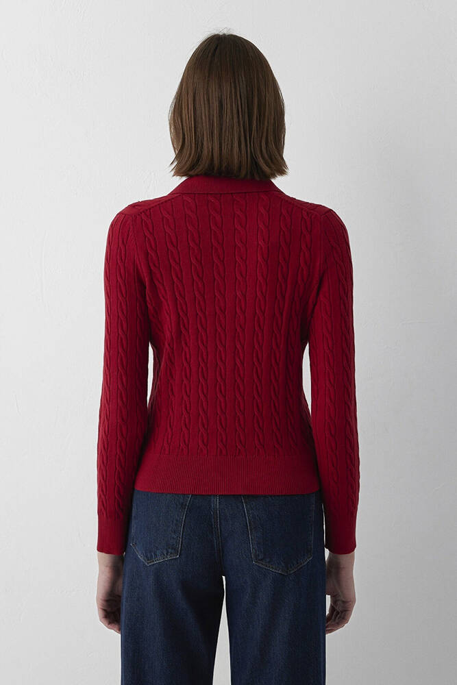 Kadın Polo Yaka Triko 1710912-90746 Kırmızı - 5