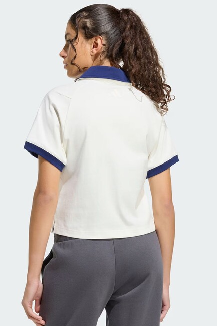 Kadın Pop Art Polo Q2 Tişört KB7205 Beyaz (2)