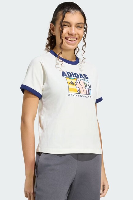 Kadın Pop Art T1 Q2 Tişört KC8603 Beyaz (1)