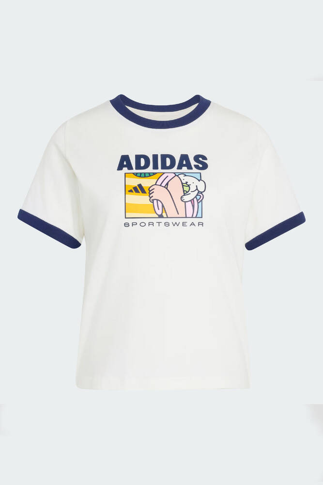 Kadın Pop Art T1 Q2 Tişört KC8603 Beyaz 
