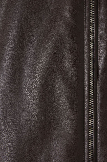 Kadın PU Ceket 1110614-88083 Kahve - Thumbnail