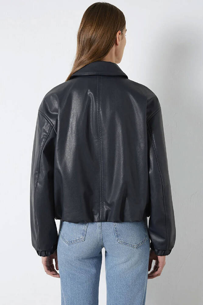 Kadın Pu Ceket 1110614-90372 Lacivert 