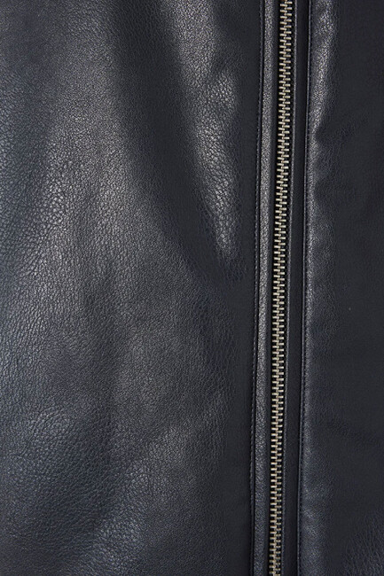 Kadın Pu Ceket 1110614-90372 Lacivert - Thumbnail