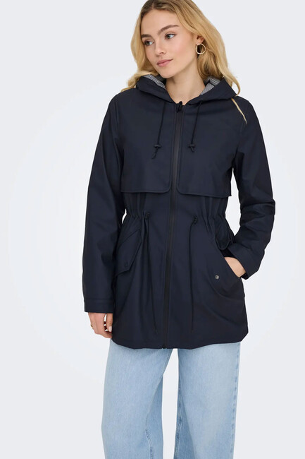 Kadın Race Kısa Yağmurluk 15161241 Lacivert - Thumbnail