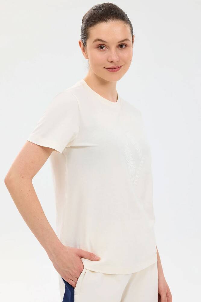 Kadın Regular Fit Graphic Tişört S2610057-3855 Beyaz 