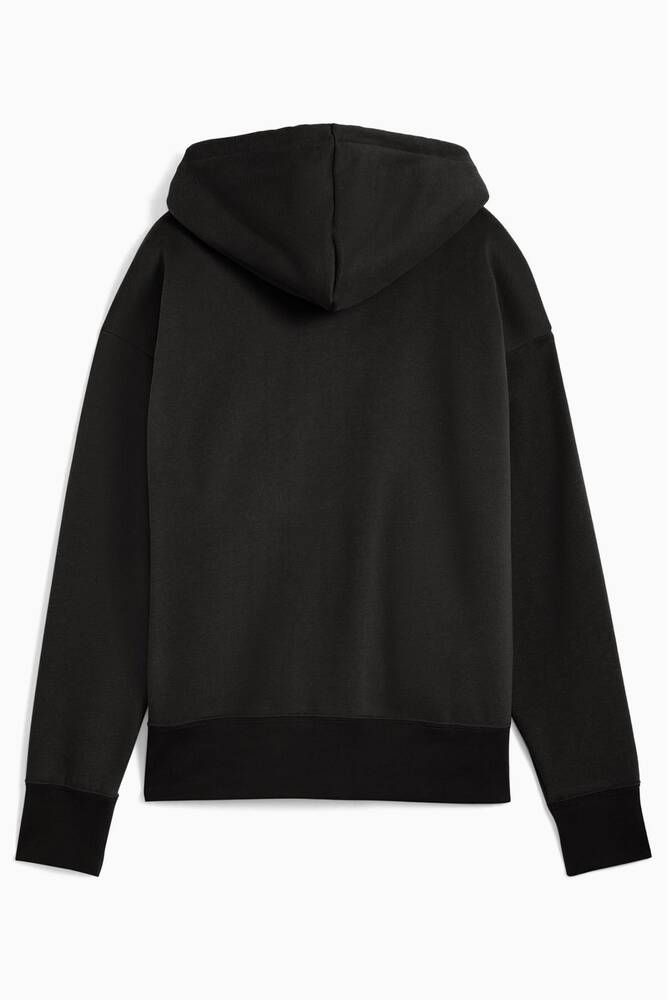 Kadın Relaxed Full Zıp Kapüşonlu Sweat 633011-01 Siyah 