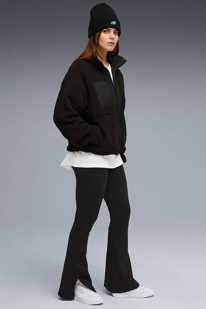 Kadın Reversible Sherpa Ceket 688386-01 Siyah 