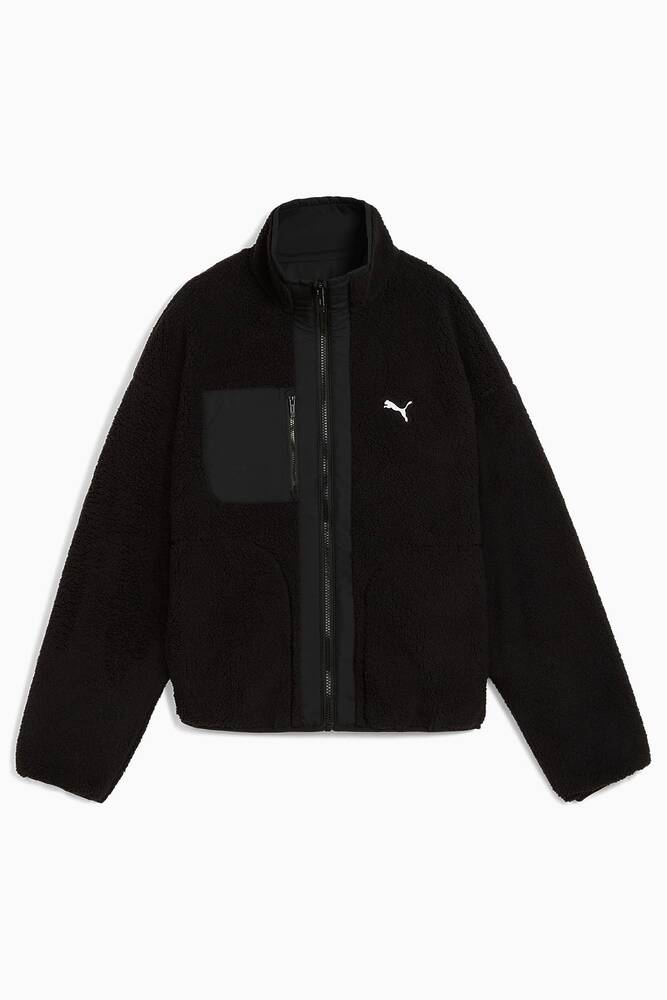 Kadın Reversible Sherpa Ceket 688386-01 Siyah 