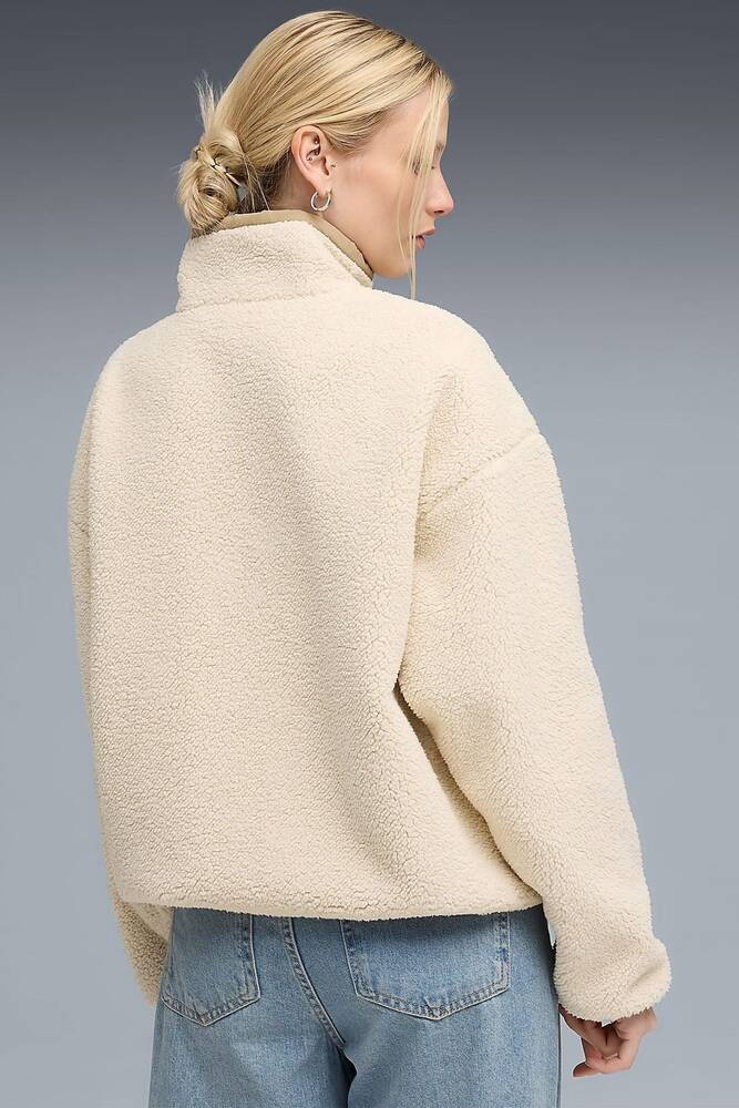 Kadın Reversible Sherpa Ceket 688386-87 Ekru 