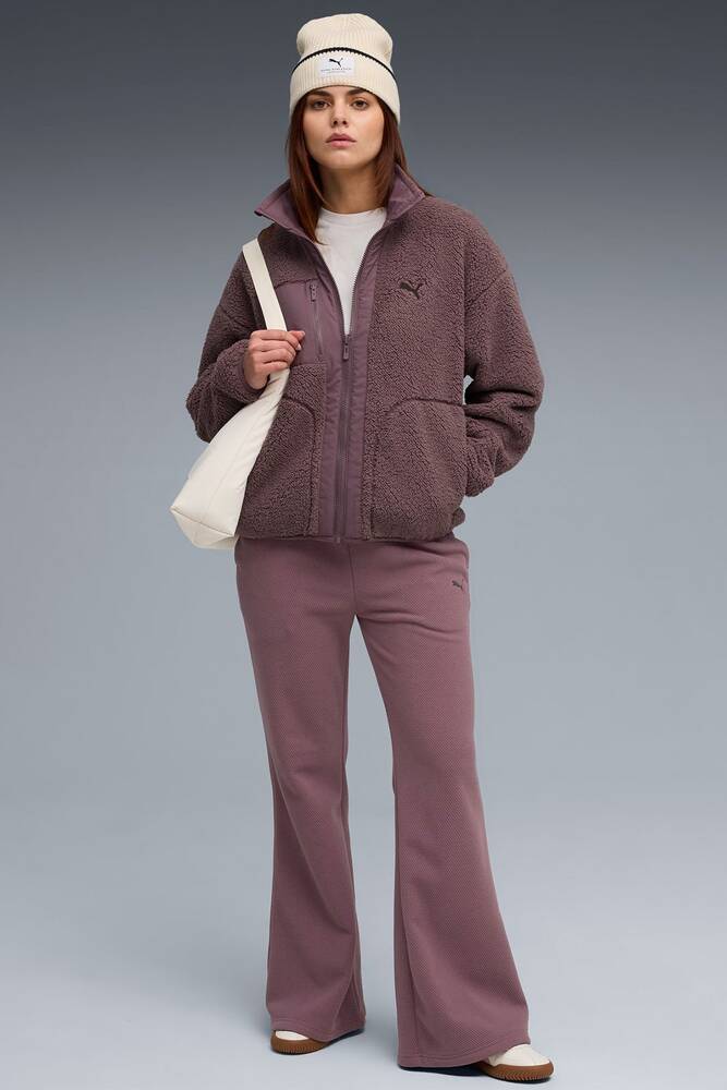 Kadın Reversible Sherpa Ceket 688386-88 Mor 