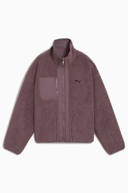 Kadın Reversible Sherpa Ceket 688386-88 Mor - Thumbnail