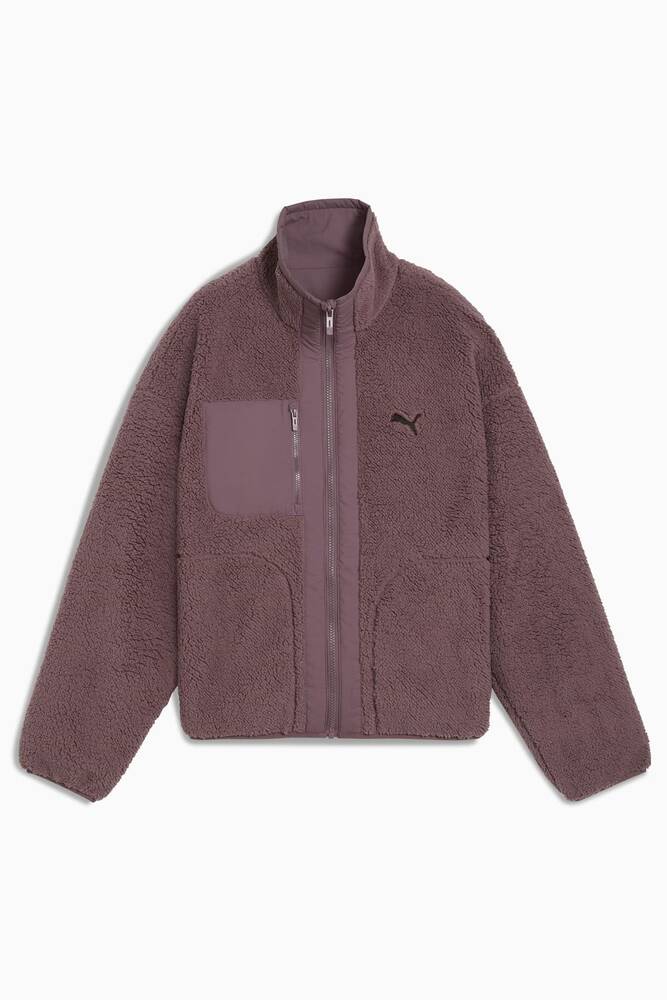 Kadın Reversible Sherpa Ceket 688386-88 Mor 