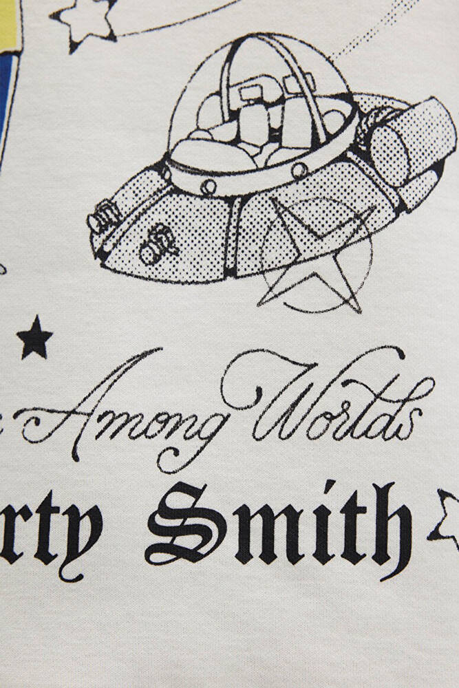 Kadın Rıck And Morty Baskılı Sweat 1S10468-80194 Ekru 