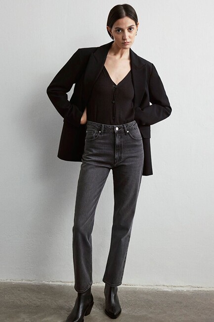 Kadın Rockstar Icon Jean Pantolon 1010762-87747 Gri (1)