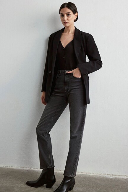 Kadın Rockstar Icon Jean Pantolon 1010762-87747 Gri (2)