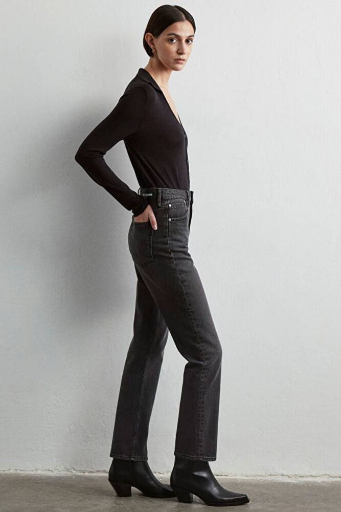 Kadın Rockstar Icon Jean Pantolon 1010762-87747 Gri - 6