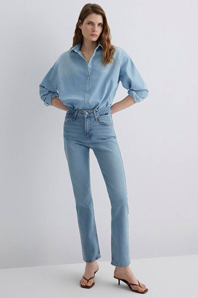 Kadın Rockstar Icon Jean Pantolon 1010762-88193 Mavi 