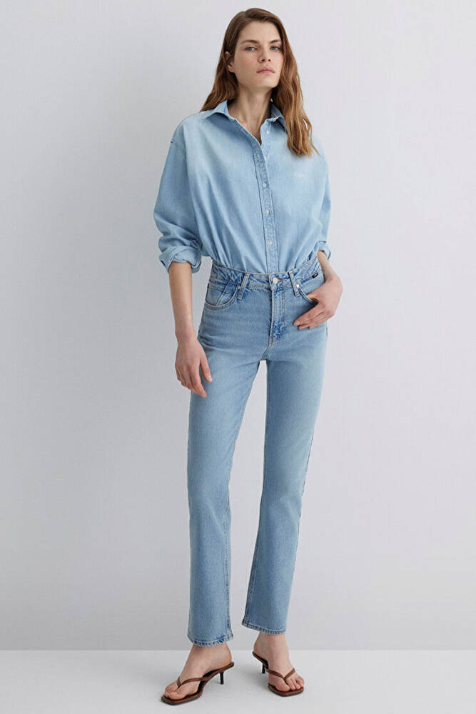 Kadın Rockstar Icon Jean Pantolon 1010762-88193 Mavi 