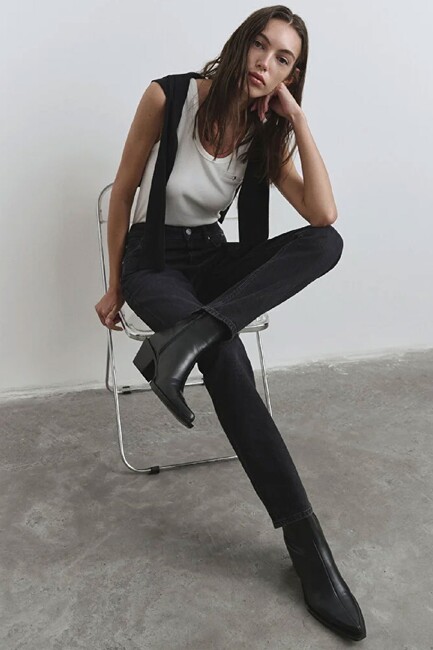 Kadın Rockstar Icon Jean Pantolon 1010762-90529 Gri (2)