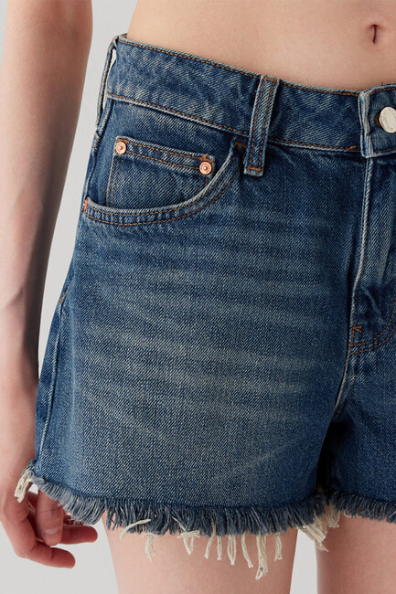 Kadın Rosie Denim Şort 14474A3187 Mavi - Thumbnail