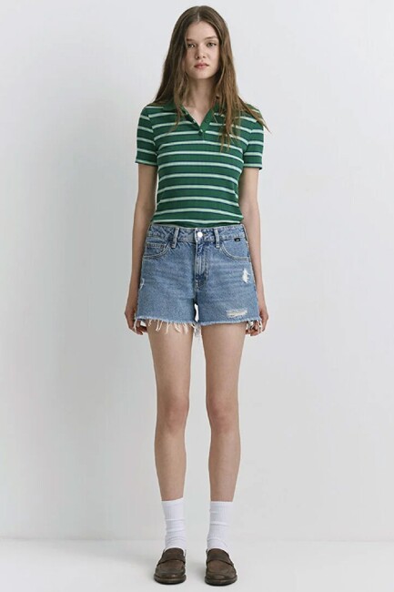 Kadın Rosie LT 90's Jean Şort 1447487077 Mavi (3)