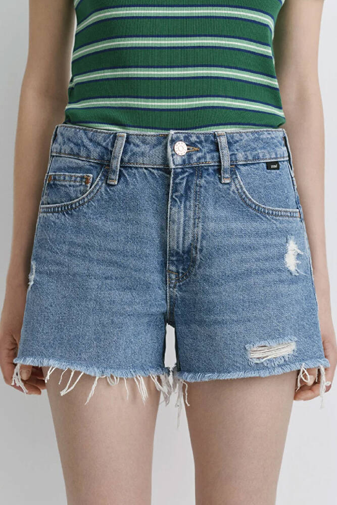 Kadın Rosie LT 90's Jean Şort 1447487077 Mavi 