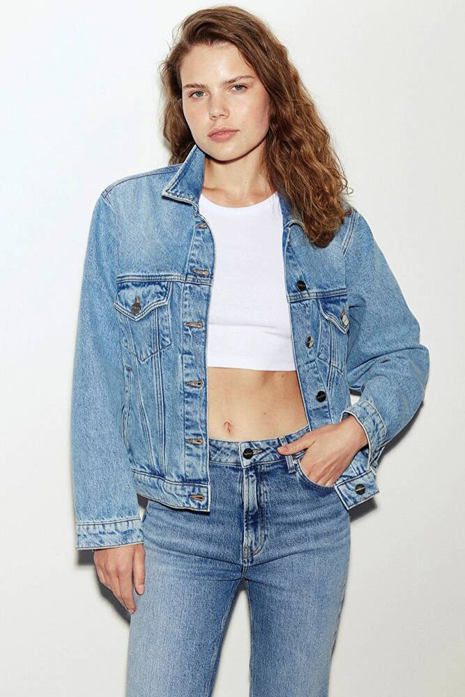 Kadın Ruby Icon Denim Ceket 1110505-90542 Mavi 