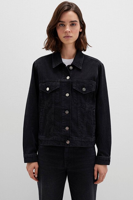 Kadın Ruby Icon Jean Ceket 1110505-89163 Gri - Thumbnail