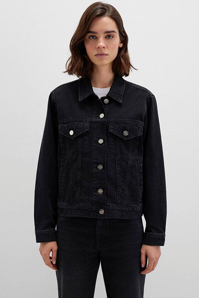 Kadın Ruby Icon Jean Ceket 1110505-89163 Gri 