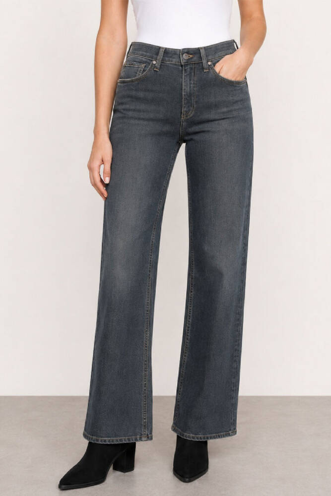 Kadın Salına Jean Pantolon LF2044343 Kahve - 2