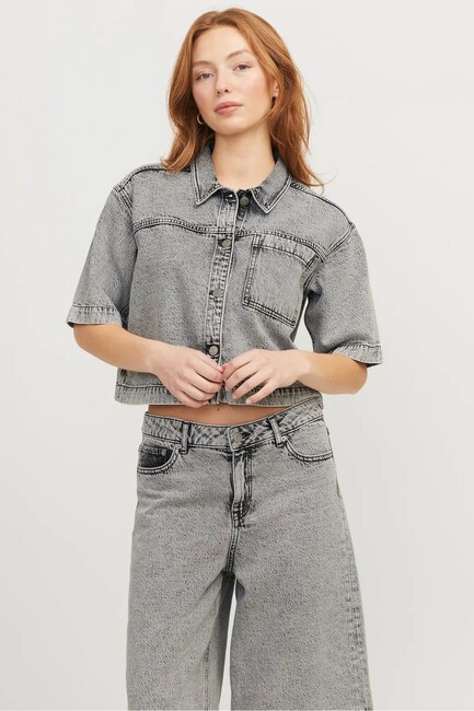 Kadın Sandy Comfort Denım Gömlek 12269044 Gri (1)