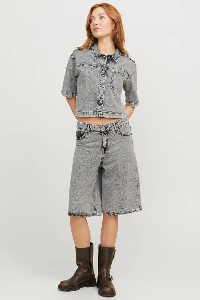 Kadın Sandy Comfort Denım Gömlek 12269044 Gri 