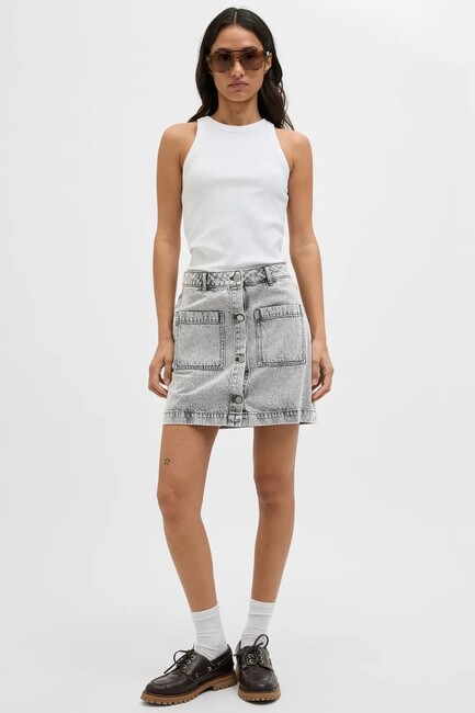 Kadın Sandy Denım Etek 12269049 Gri (1)