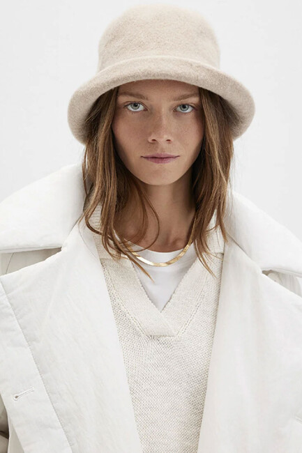 Kadın Şapka 1911759-70055 Bej (1)