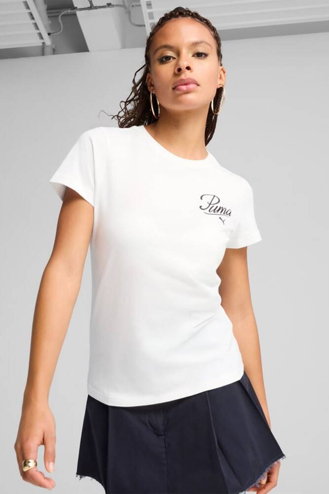 Kadın Scrıpt Tişört 684982-02 Beyaz 