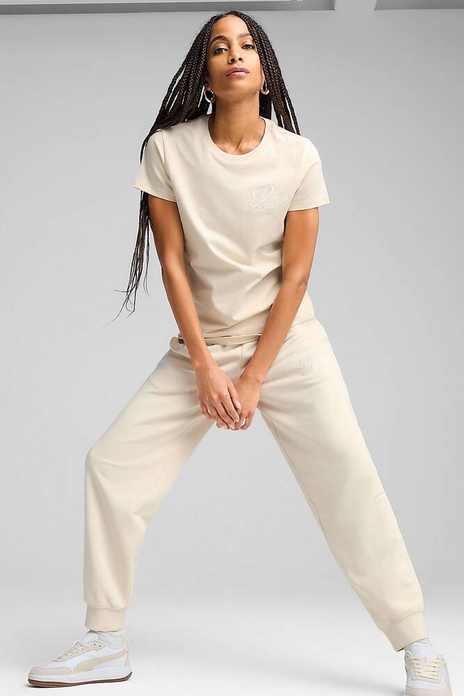 Kadın Scrıpt Tişört 684982-87 Ekru 