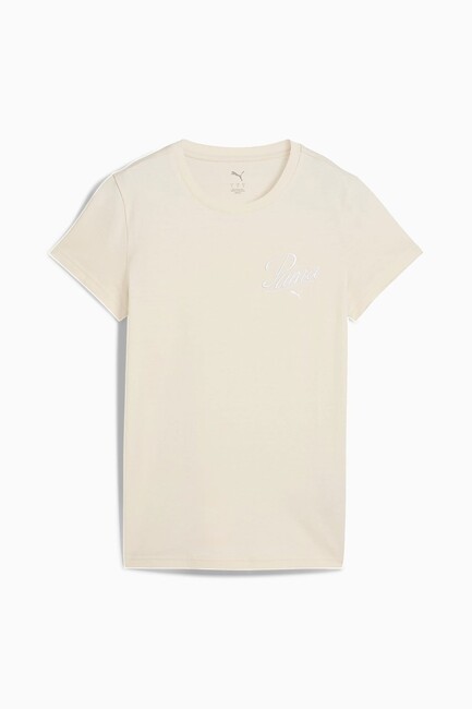 Kadın Scrıpt Tişört 684982-87 Ekru - Thumbnail