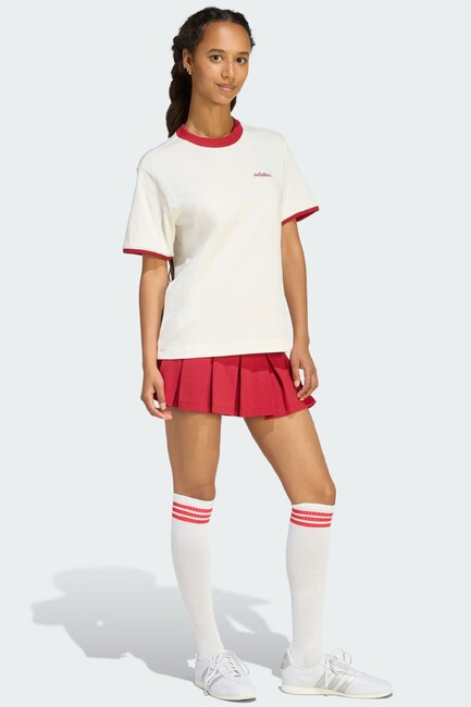 Kadın Seasonal Ess Colorpop Nakış Tişört KB8196 Beyaz (3)