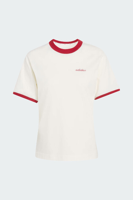 Kadın Seasonal Ess Colorpop Nakış Tişört KB8196 Beyaz - Thumbnail