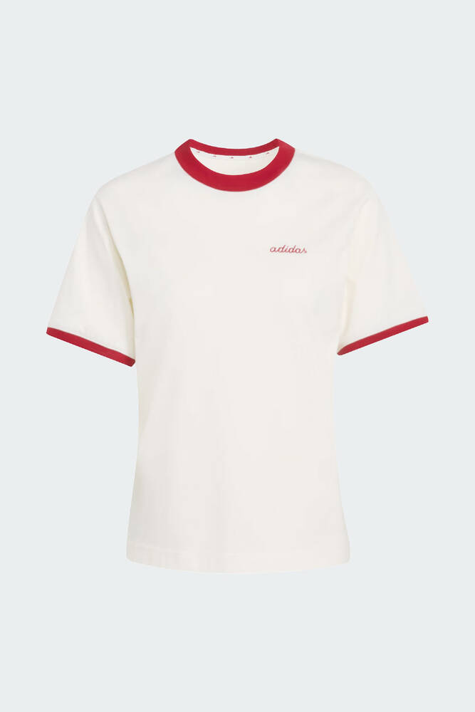 Kadın Seasonal Ess Colorpop Nakış Tişört KB8196 Beyaz 