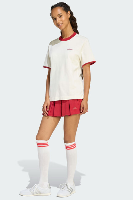 Kadın Seasonal Ess Colorpop Nakış Tişört KB8196 Beyaz - Thumbnail