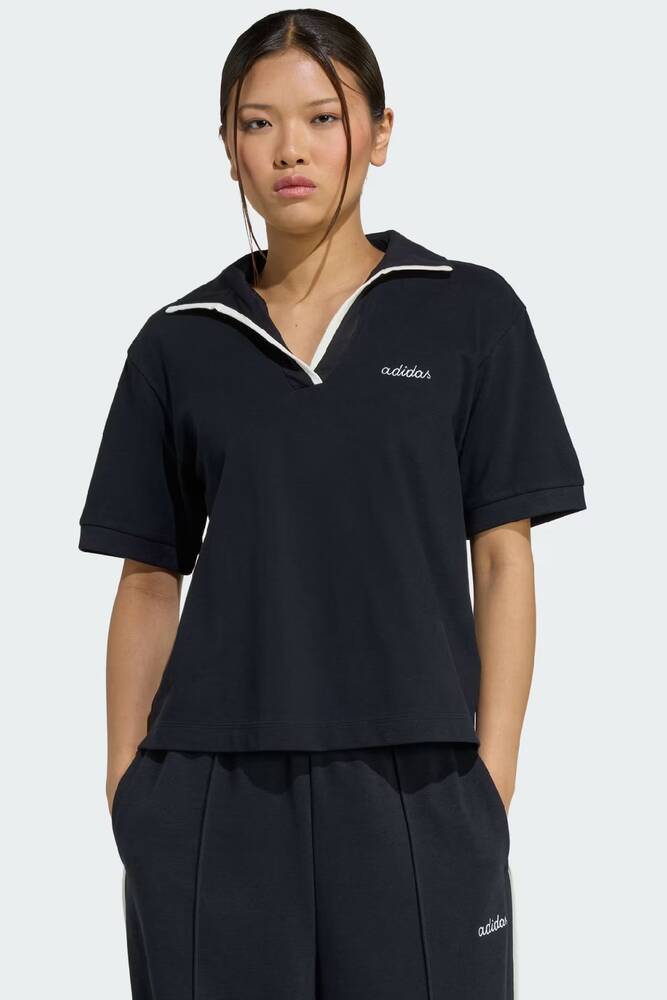 Kadın Seasonal Ess Polo Tişört KC3998 Siyah 